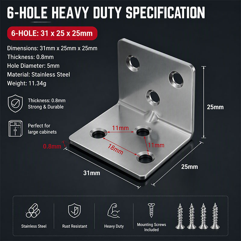 Cabinet Hinge Overlay - 90 graden rechte hoek fixatorscharnier schroef