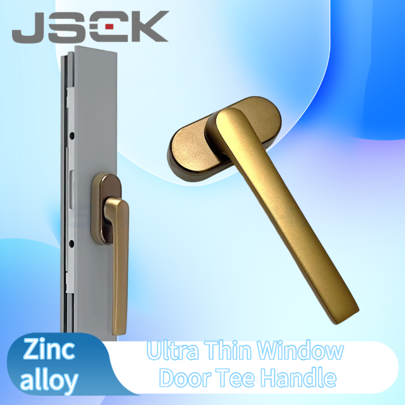 Furniture Hardware Fitting - Ultradunne raamdeur-T-handgreep, platte trekhandgreep van aluminiumlegering