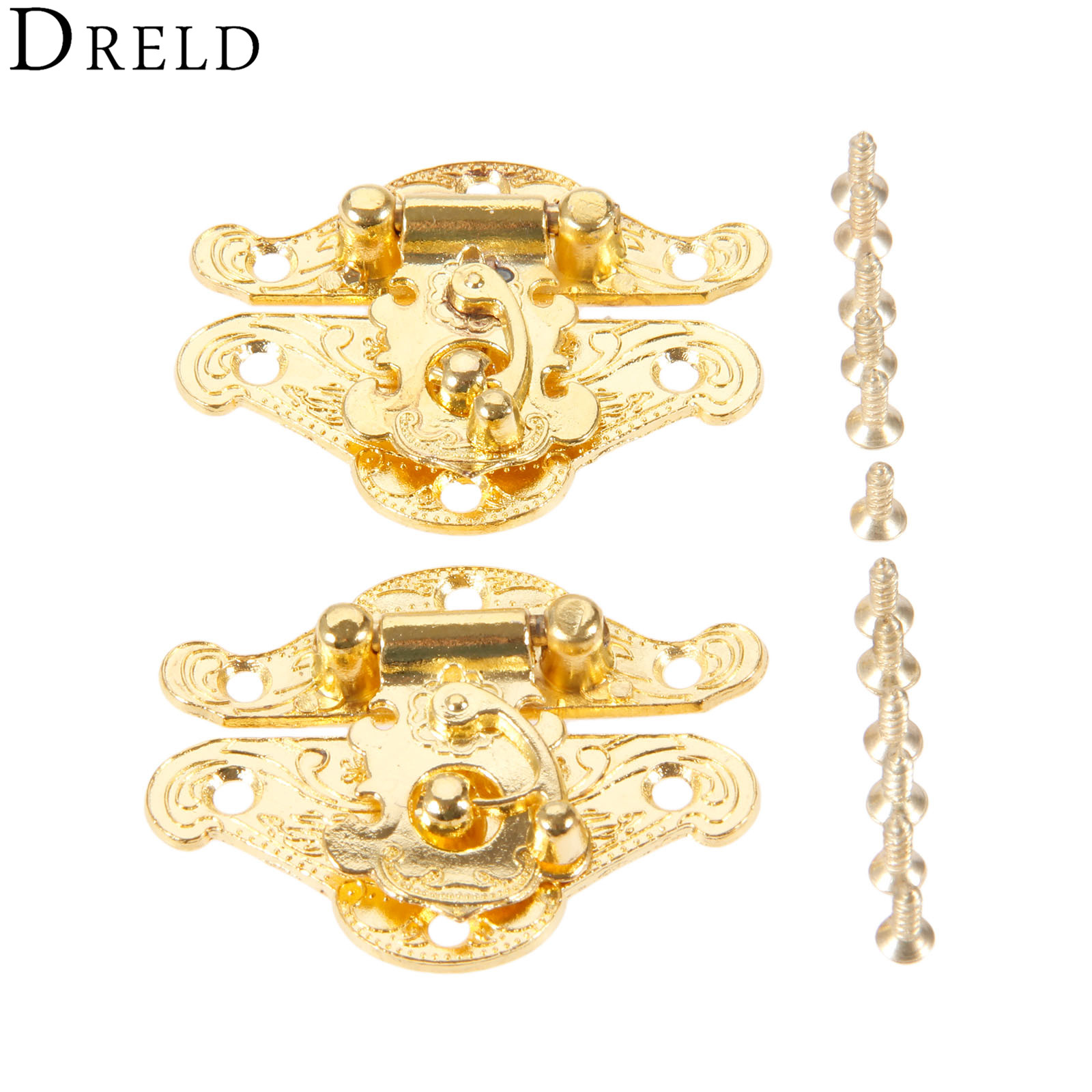 Furniture Hardware Manufacturer - Dreld 2Pcs Antieke Gold Box Klink